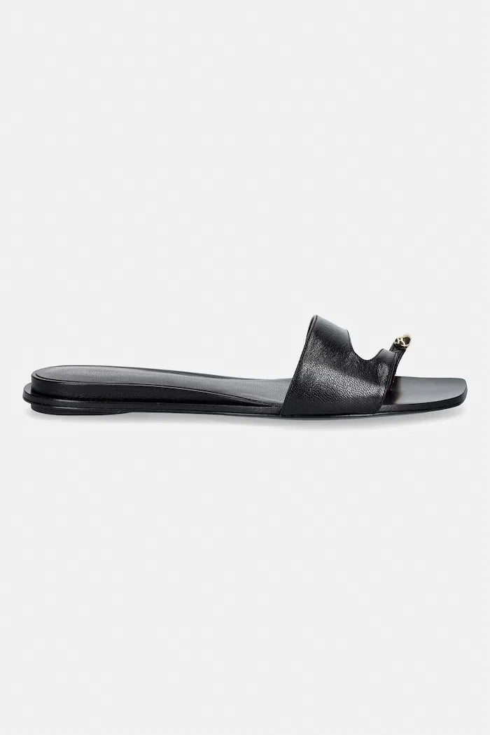 Tory Burch Deri Düz Taban Kadın Terlik Pierced Slide