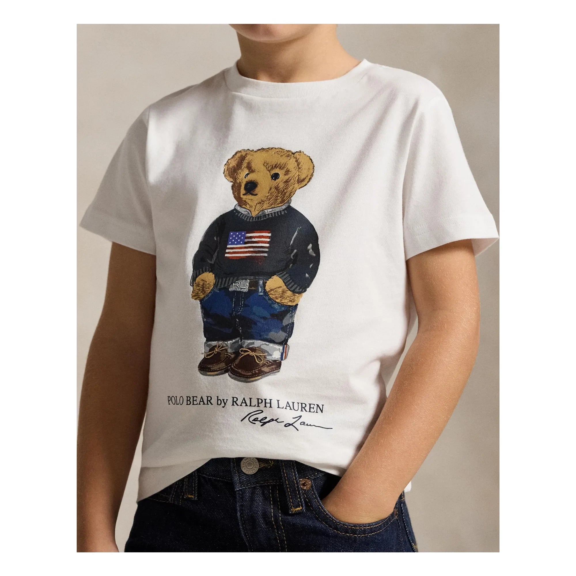 Ralph Lauren - Bear Jersey T-Shirt | White