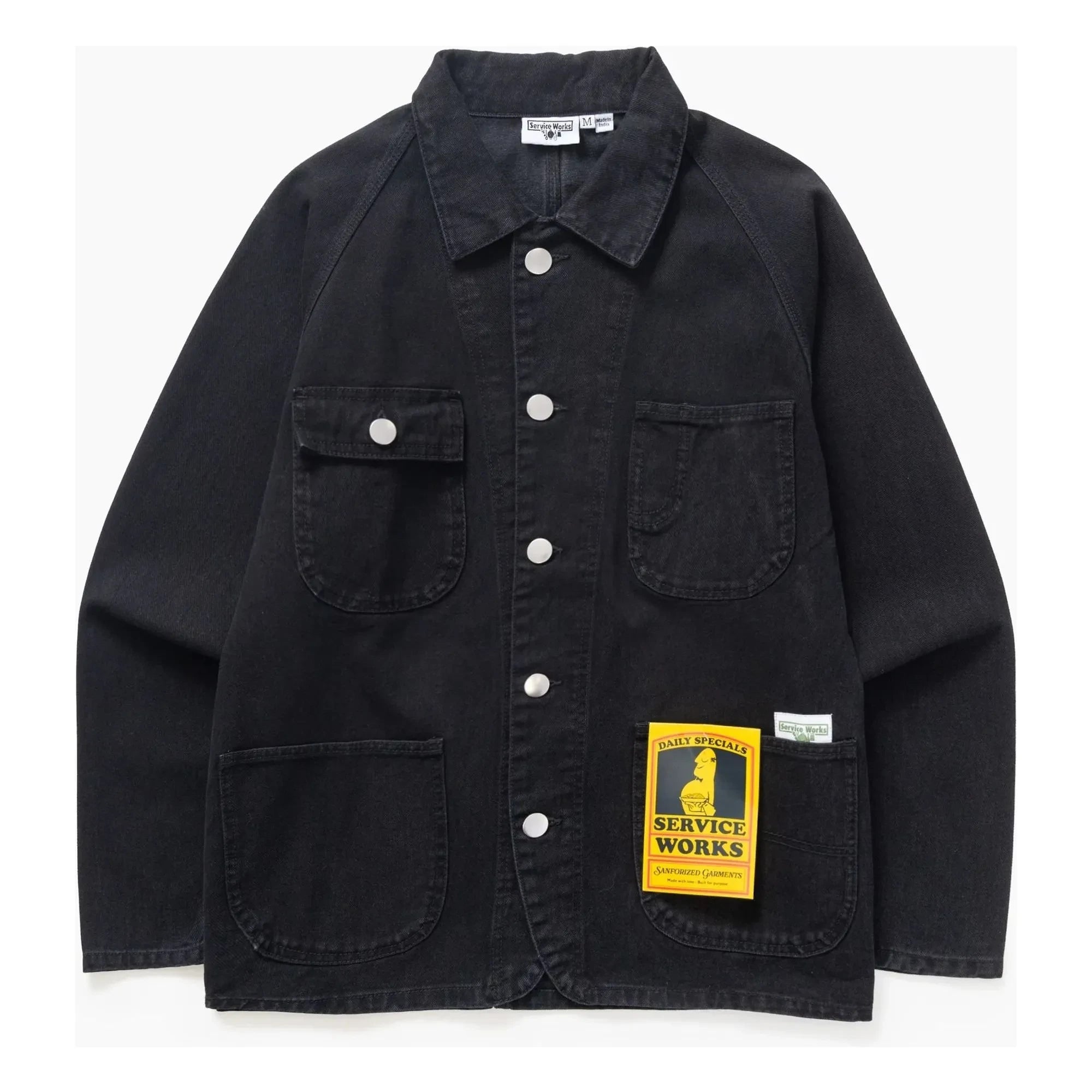 Service Works - Koyu Siyah Denim Tulum 2.0 Organik Pamuk Ceket