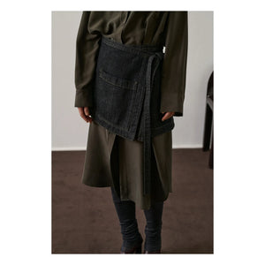 Sister - Flora silk dress | Dark khaki