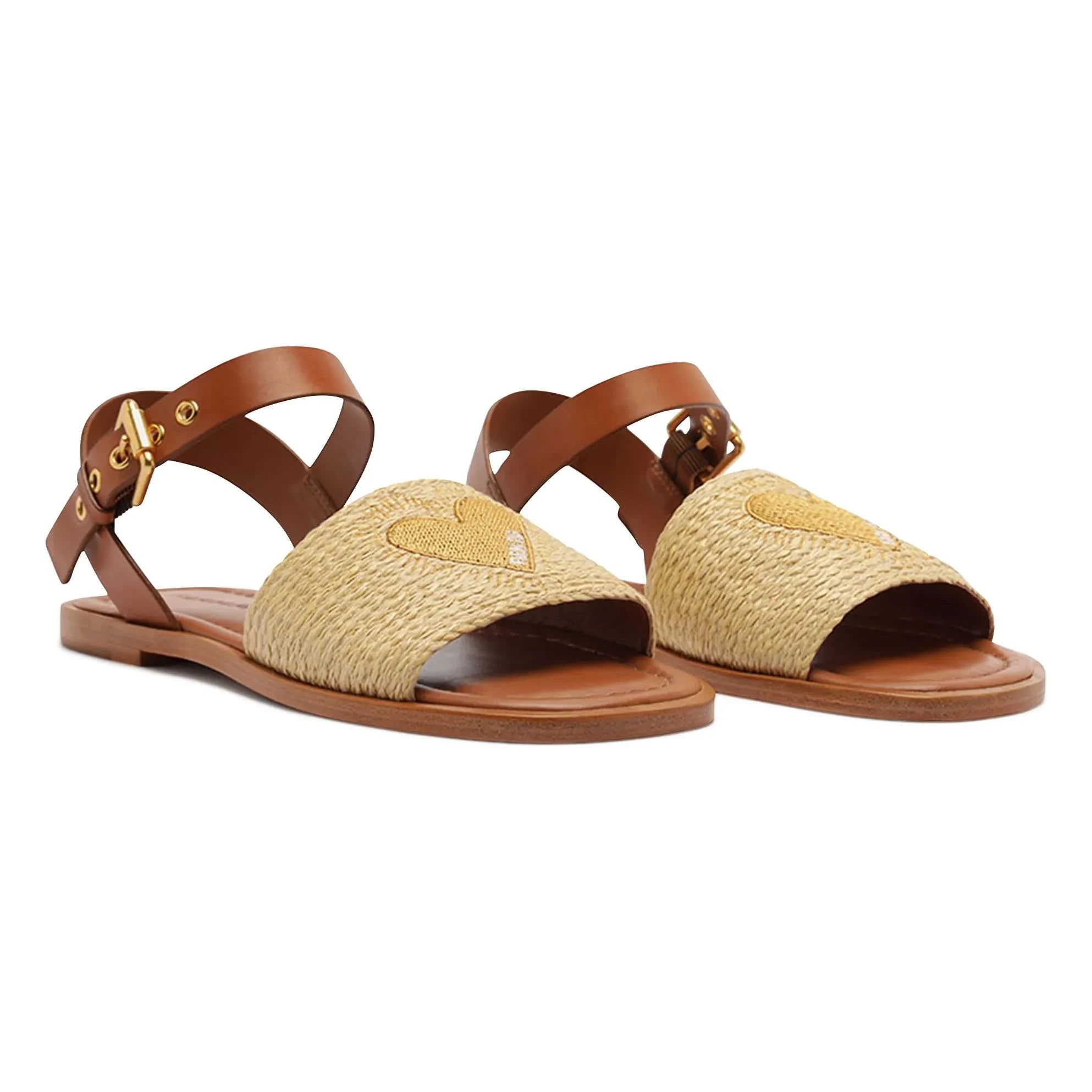 Farm Rio - Raphia Kalp Sandalet | Sand