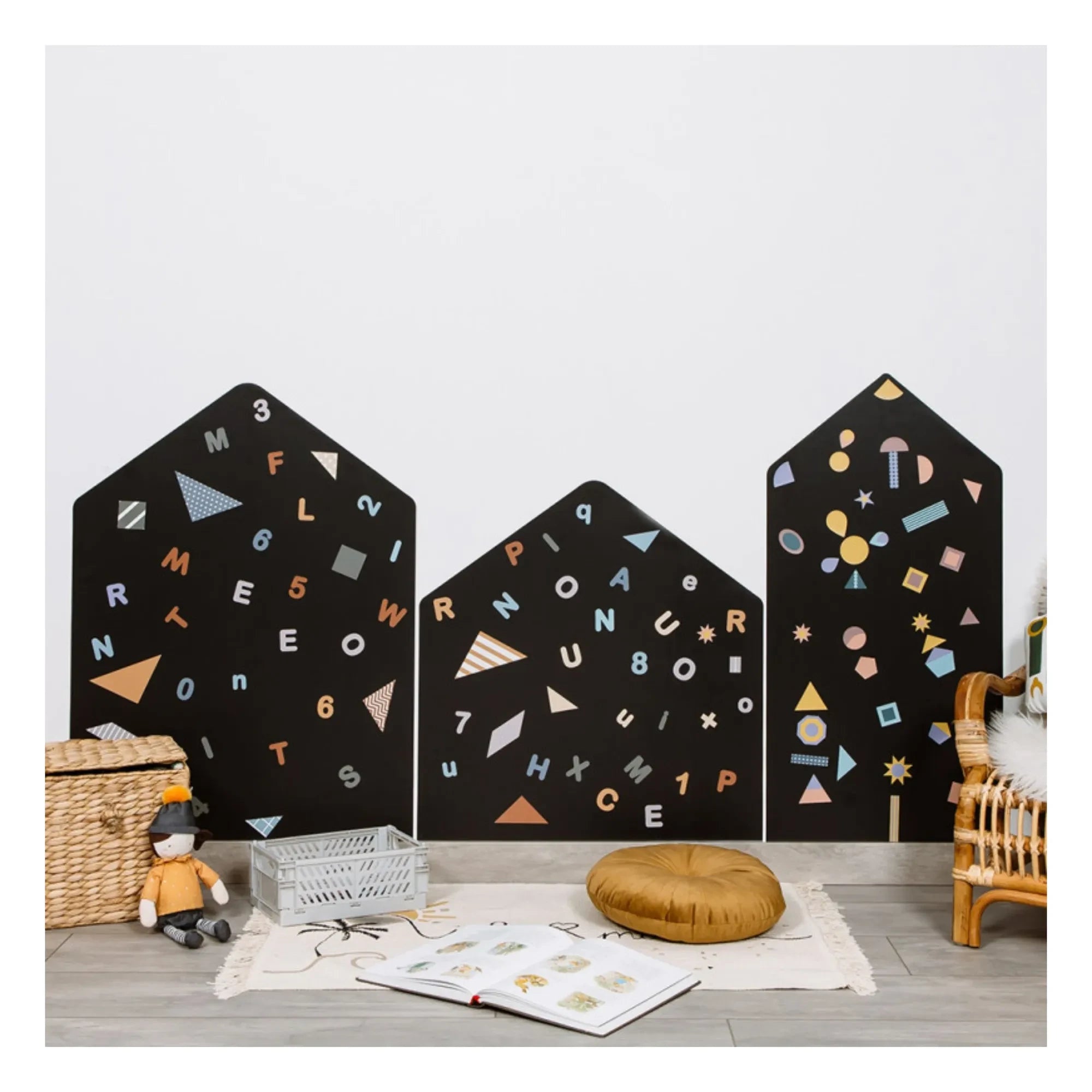 Ferflex - "My City" 21 Geometric Shape Magnetic Board