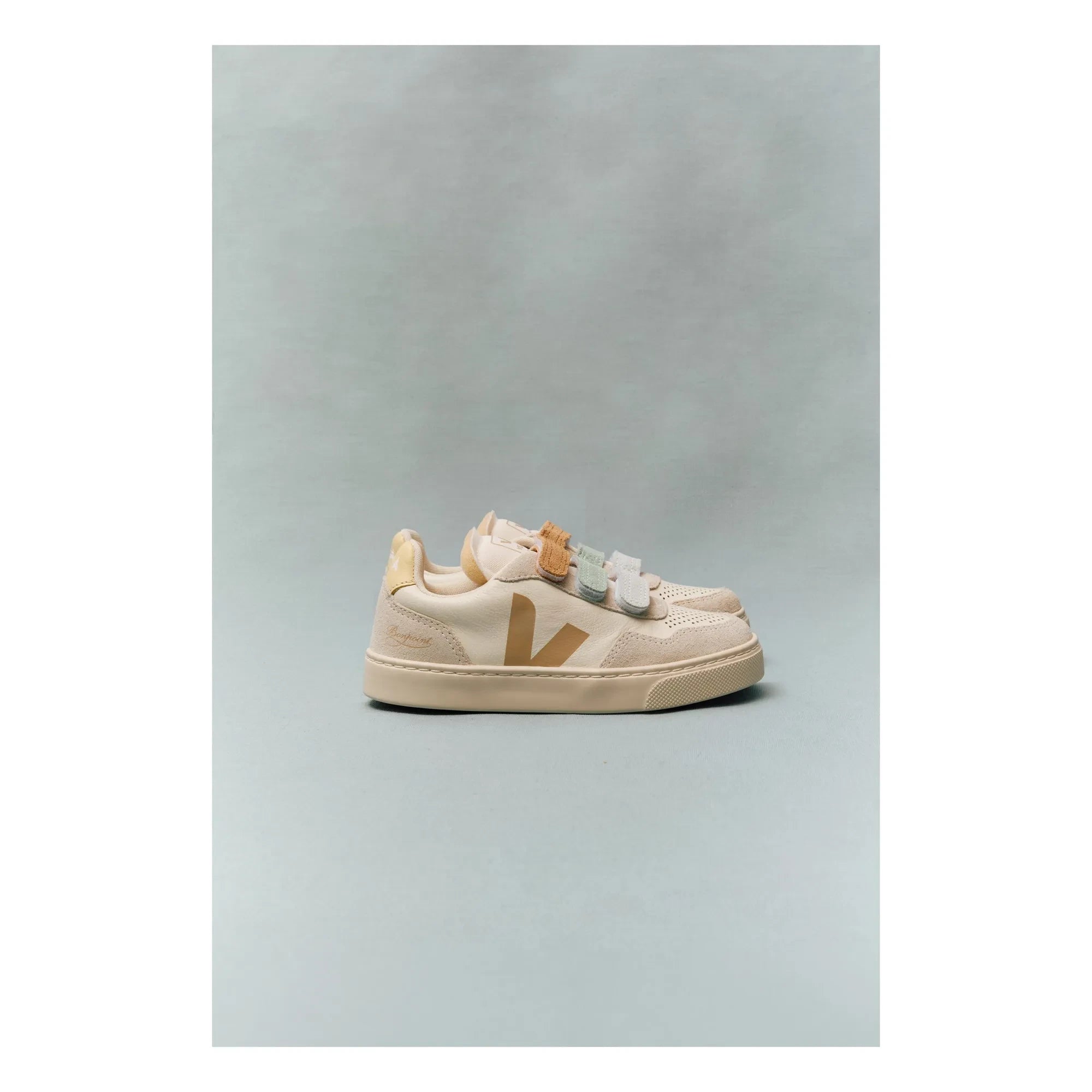 Veja - Veja x Bonpoint Small V-90 Leather Sneakers | Gray