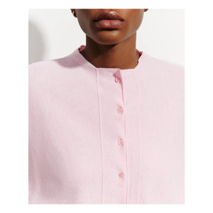 Bompard - Minimalist Oversized Cotton and Cashmere Cardigan | Pink