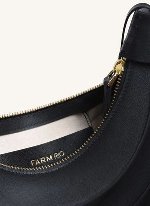 Farm Rio - Banana Small Leather Bag | Black