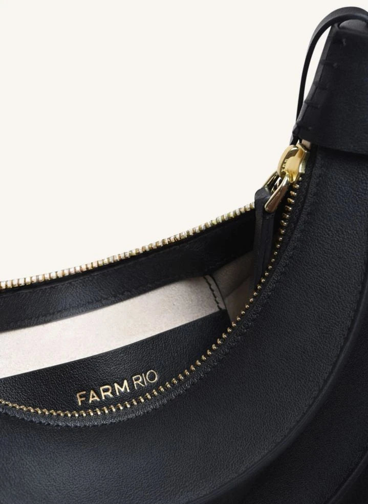 Farm Rio - Banana Small Leather Bag | Black