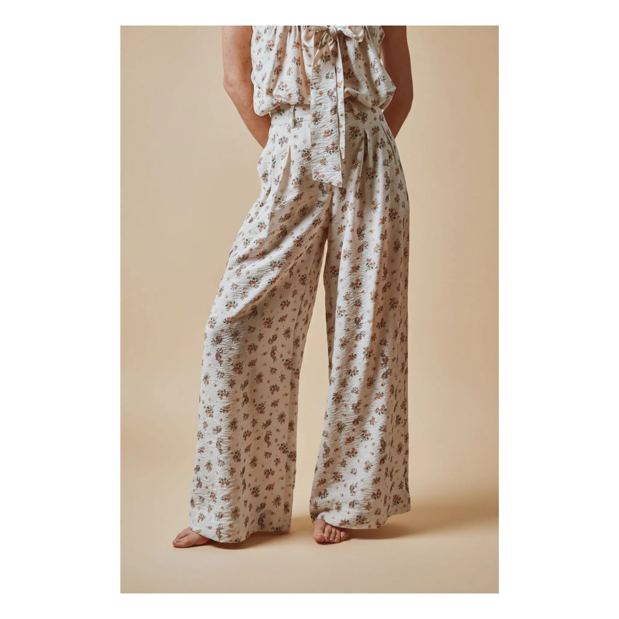Emile et Ida - Printed Pants | Cream