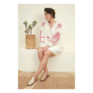 Mapache - Peony Metallic Sandals | Champagne