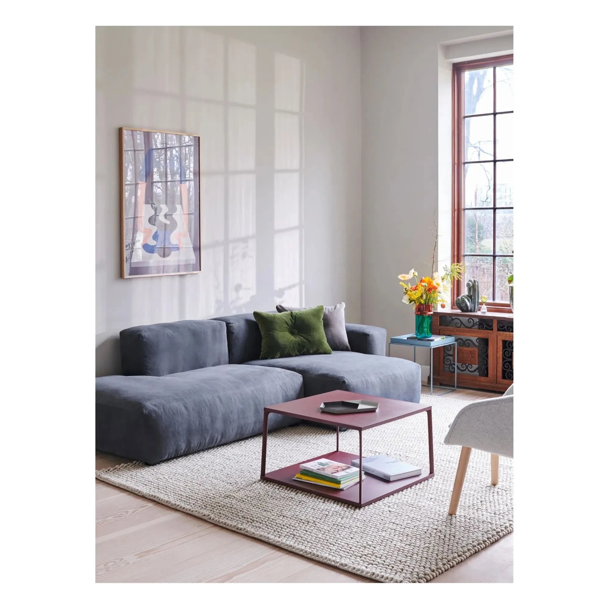 Hay - Mag Soft Low Arm Sofa for 2.5 People, Combination 3 | Navy Blue