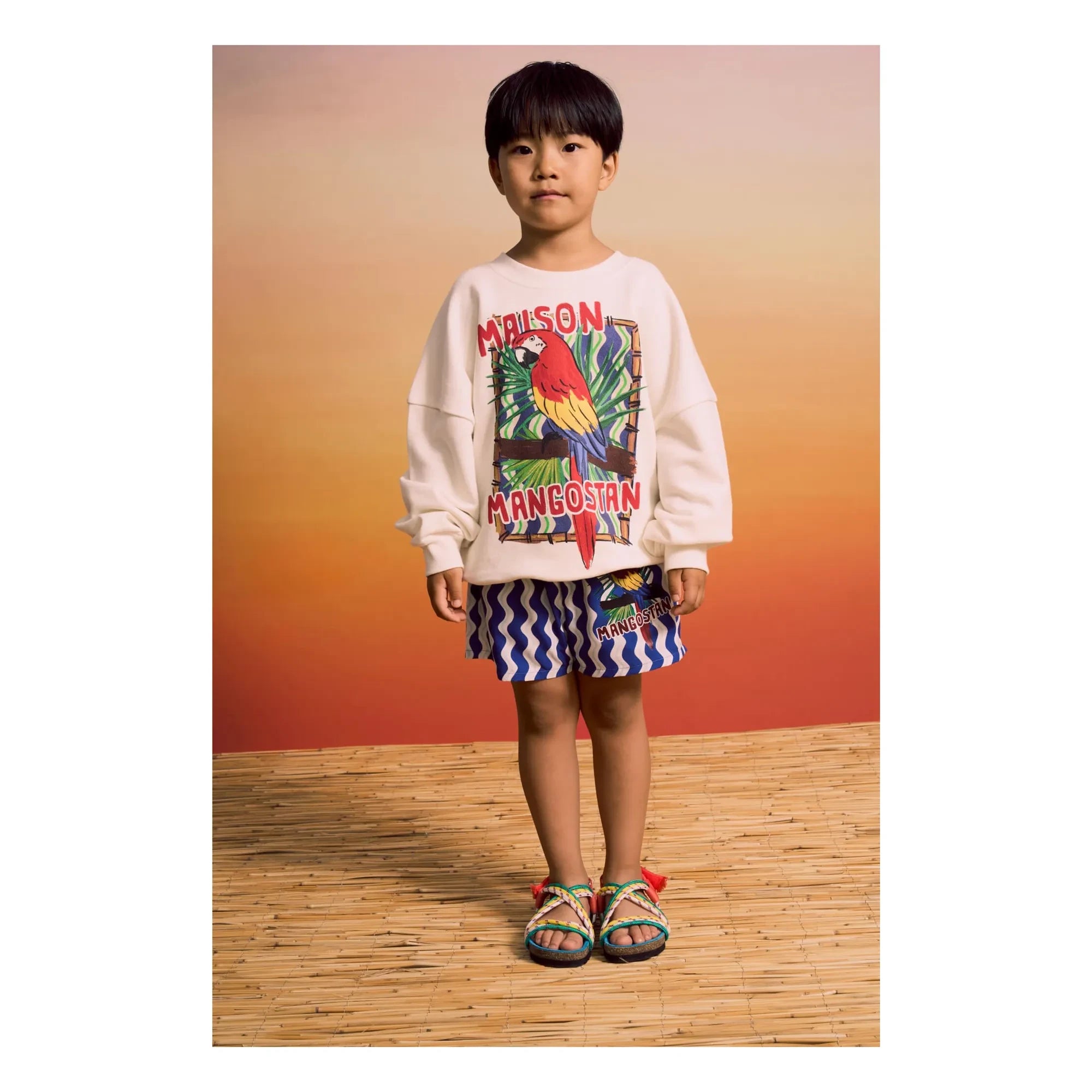 Maison Mangostan - Parrot sweatshirt | Beyaz
