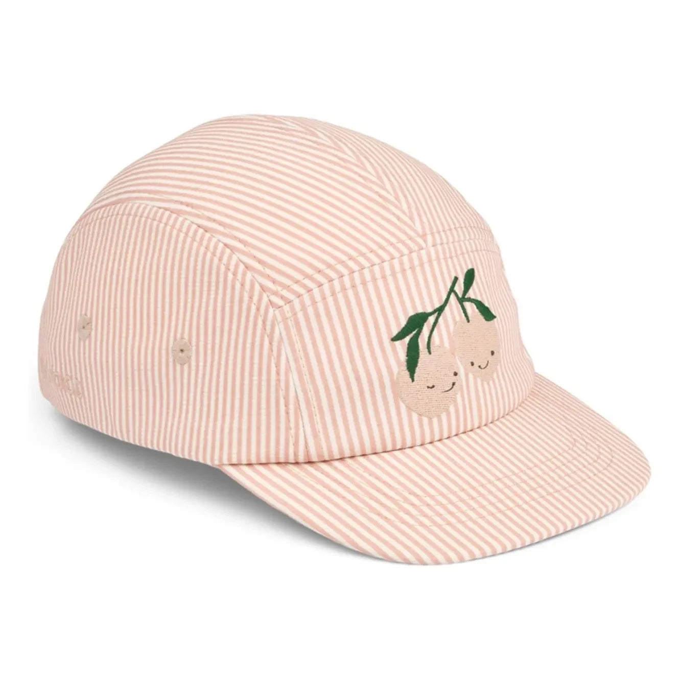 Liewood - Rory Striped Seersucker Organic Cotton Hat | Pink