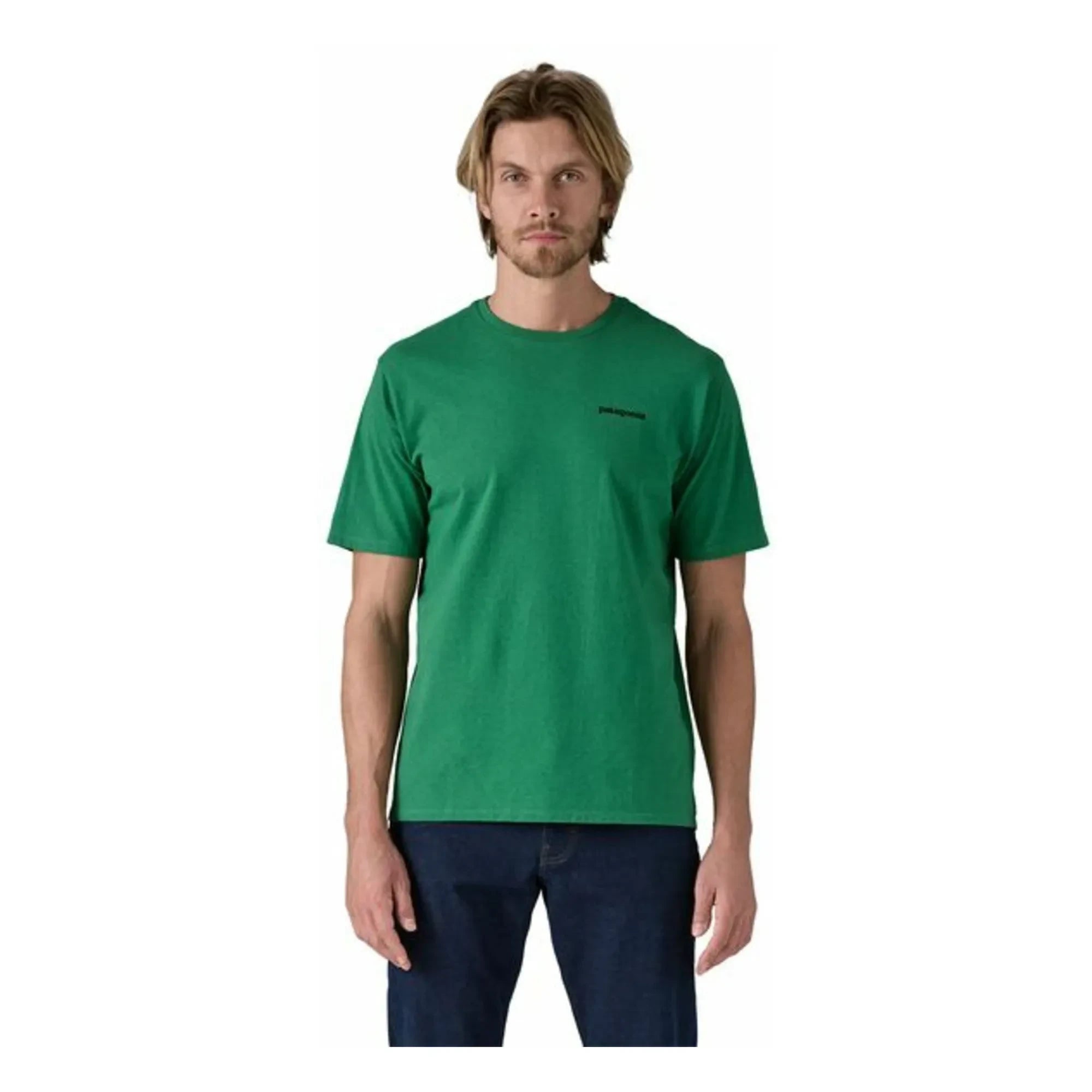 Patagonia - T-shirt P-6 Logo Responsibly Made from Recycled Fibers | Chrome Green