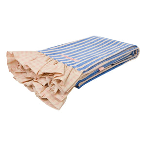 Jera Mini - Striped Ruffled Beach Towel | Light Pink