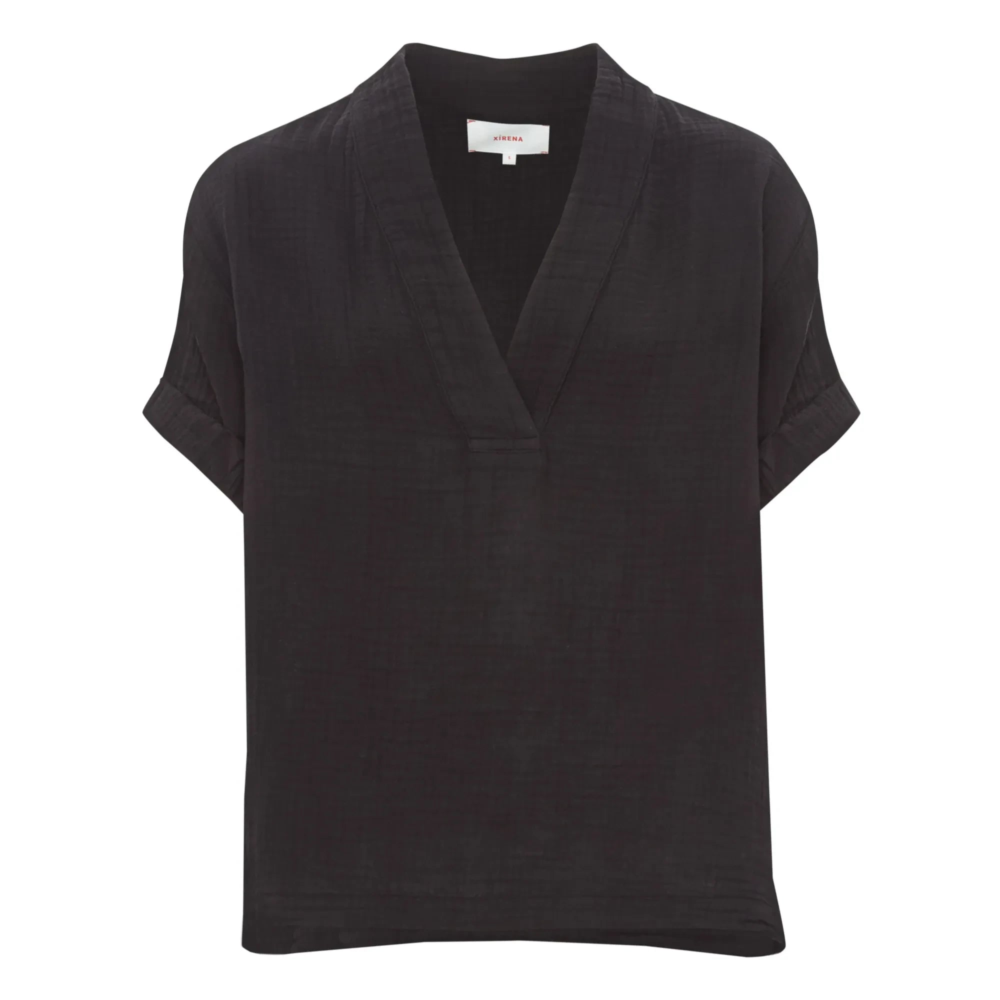 Xirena - Avery Pamuk Muslin Bluz | Siyah