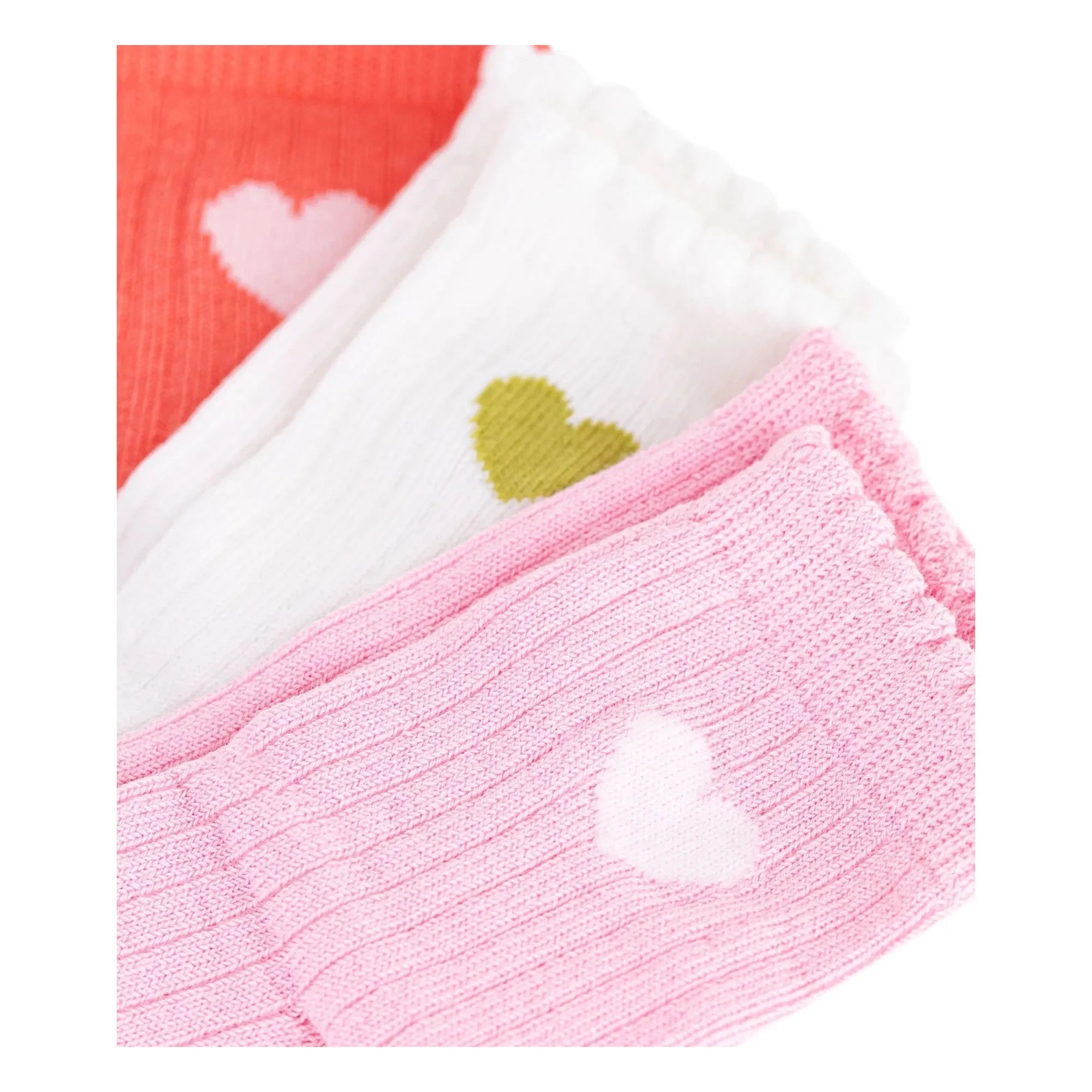 Petit Bateau - Set of 3 Pairs of Ribbed Socks | Pink