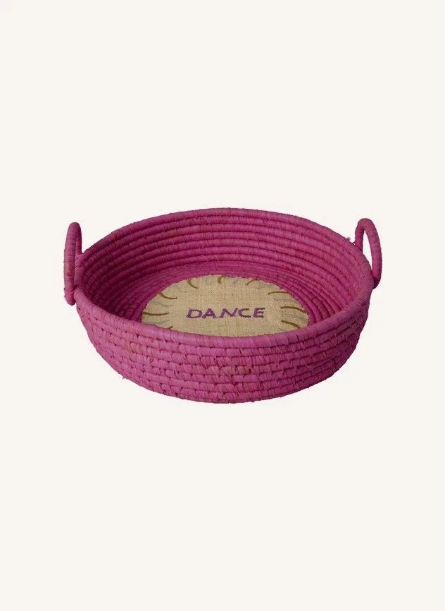 Rice - "Dance" Rafia Storage Basket | Pink