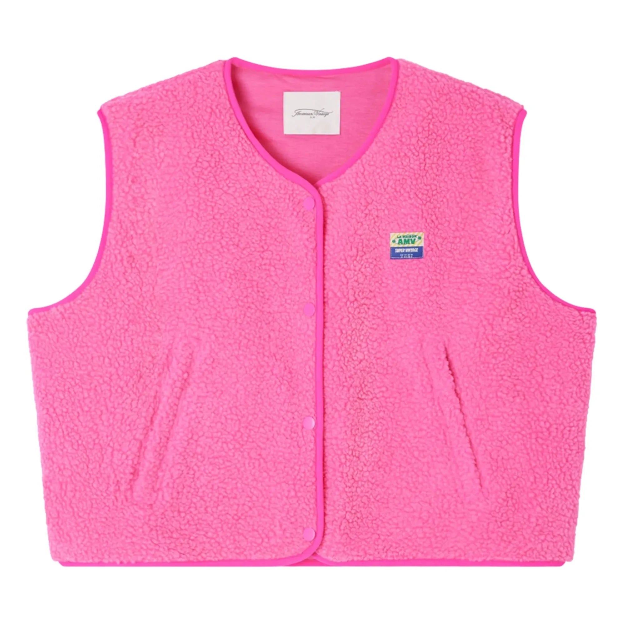 American Vintage - Hoktown Sleeveless Vest | Fluorescent Pink
