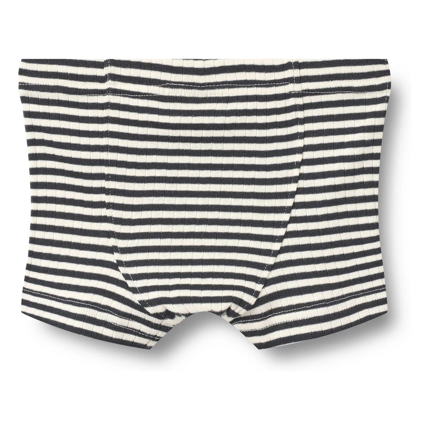 Wheat - Pack of 2 Louis Ribbed Striped Organic Cotton Boxer Briefs | Black