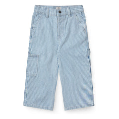 Copenhagen Colors - Striped Organic Cotton Gabardine Cargo Pants | Blue
