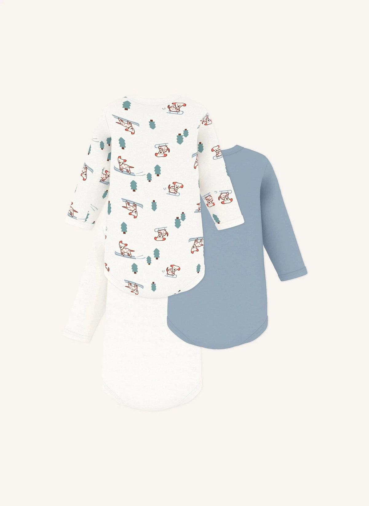 Petit Bateau - Set of 3 Organic Cotton Dog T-Shirts | White