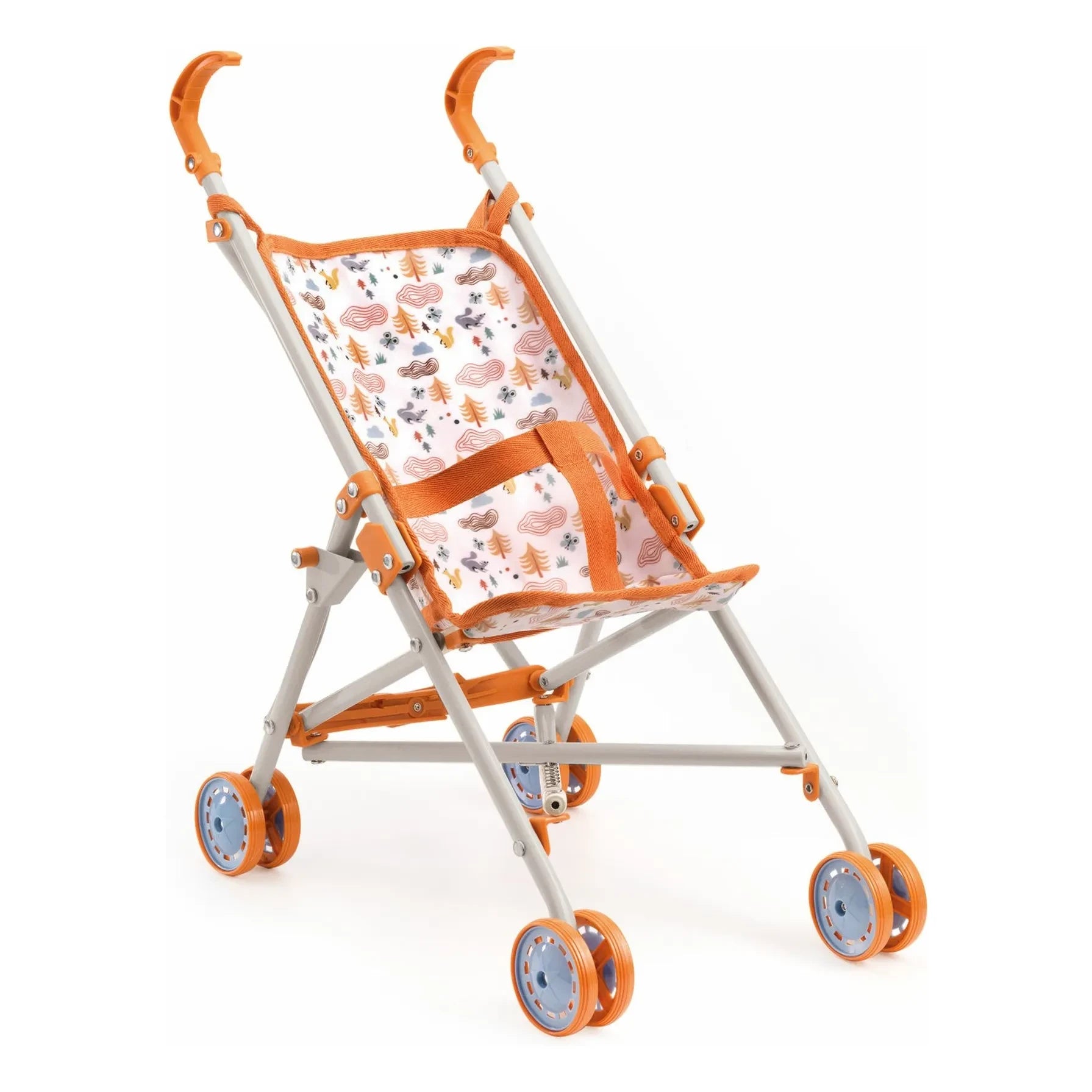 Djeco - POMEA - Wooden doll stroller | Orange