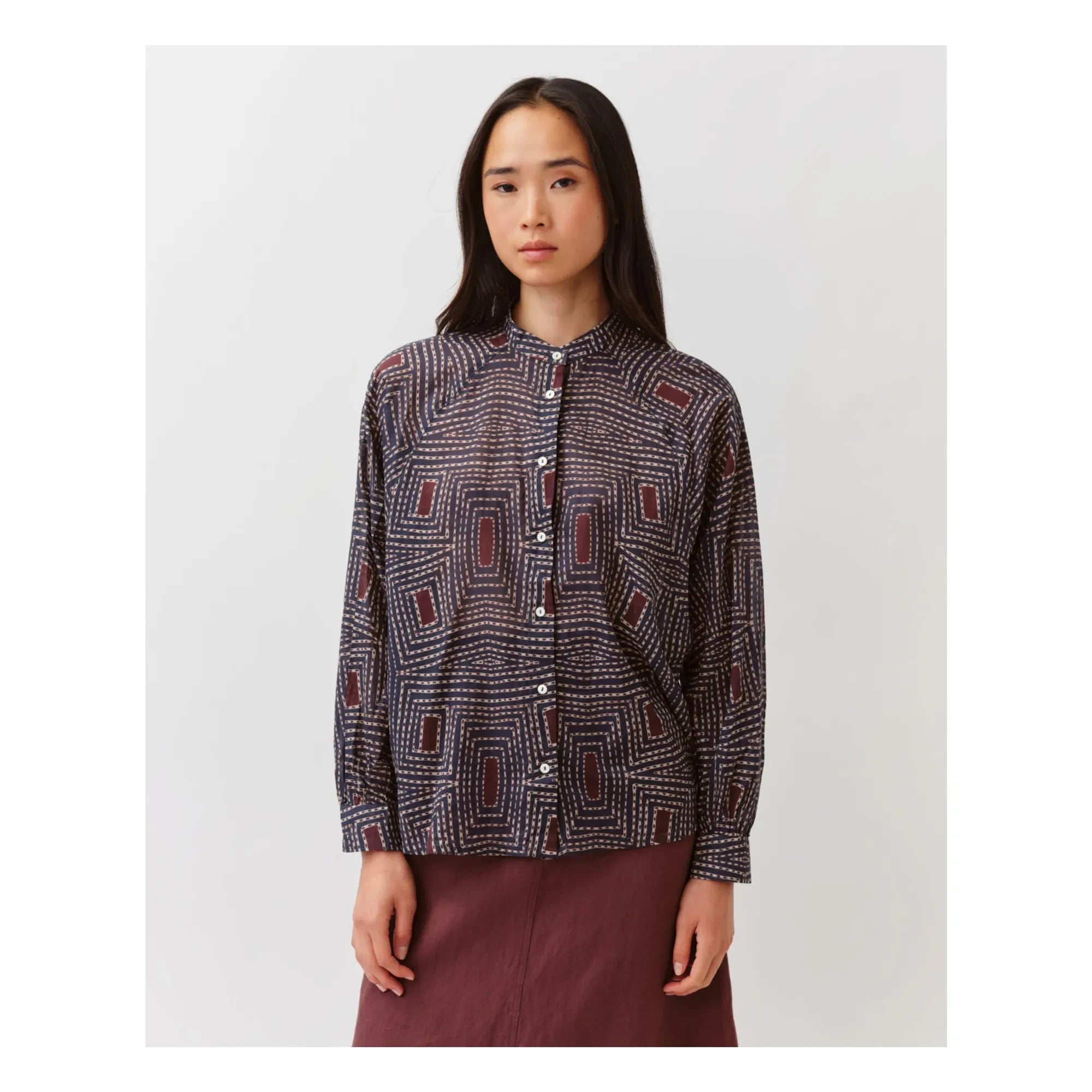 Diega - Costarica Cotton Checkered Shirt | Navy Blue