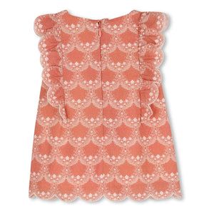 Chloé - Organic cotton dress and hat set | Peach