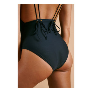 Anja Paris - Le Piccolo Textured One-Piece Swimsuit | Black