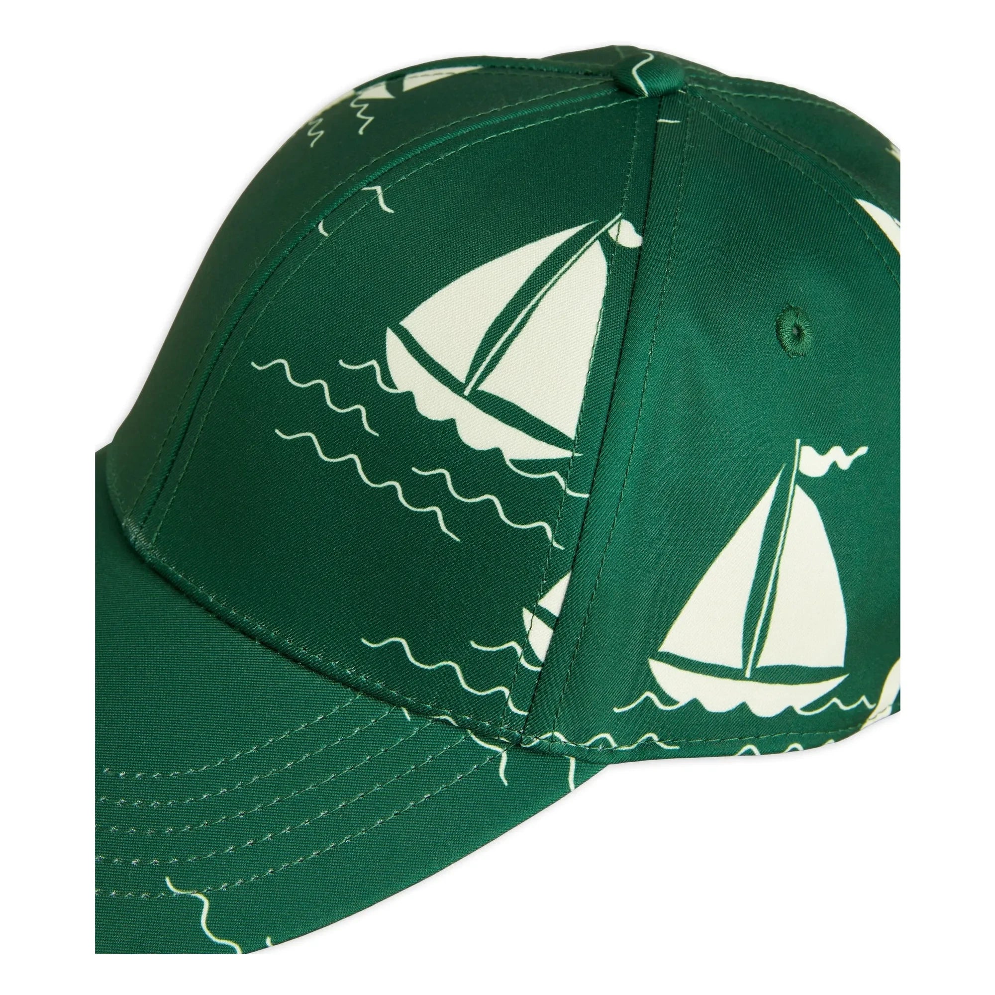Mini Rodini - Organic Cotton Sailboat Hat | Green
