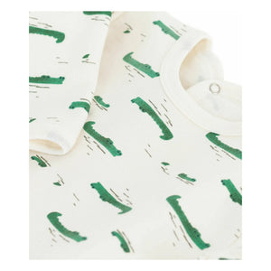 Petit Bateau - Pyjamas Dors Bien Back Crocodiles Organic Cotton | Ivory