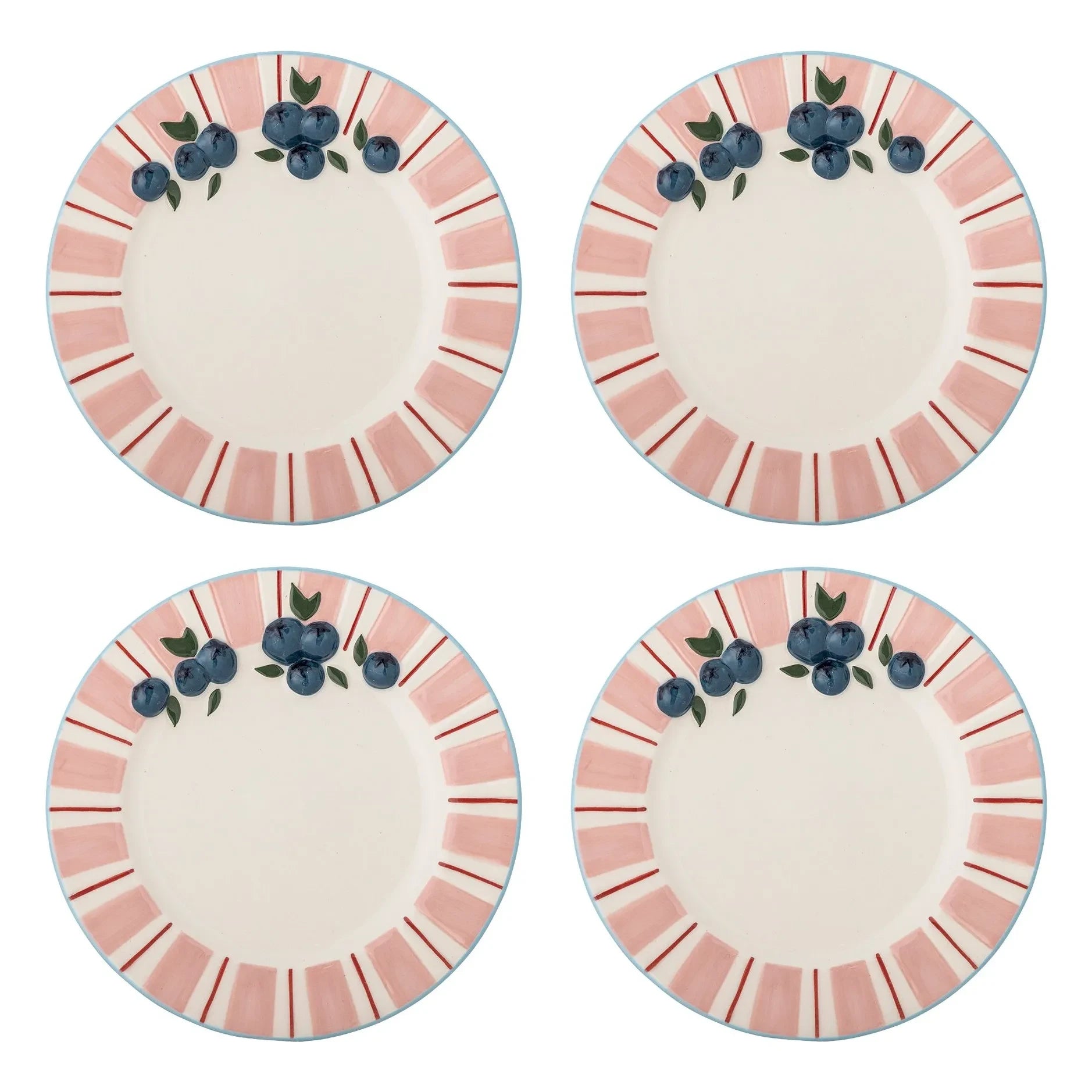 Bloomingville - Sweet Serving Plates - Set of 4 | Pink