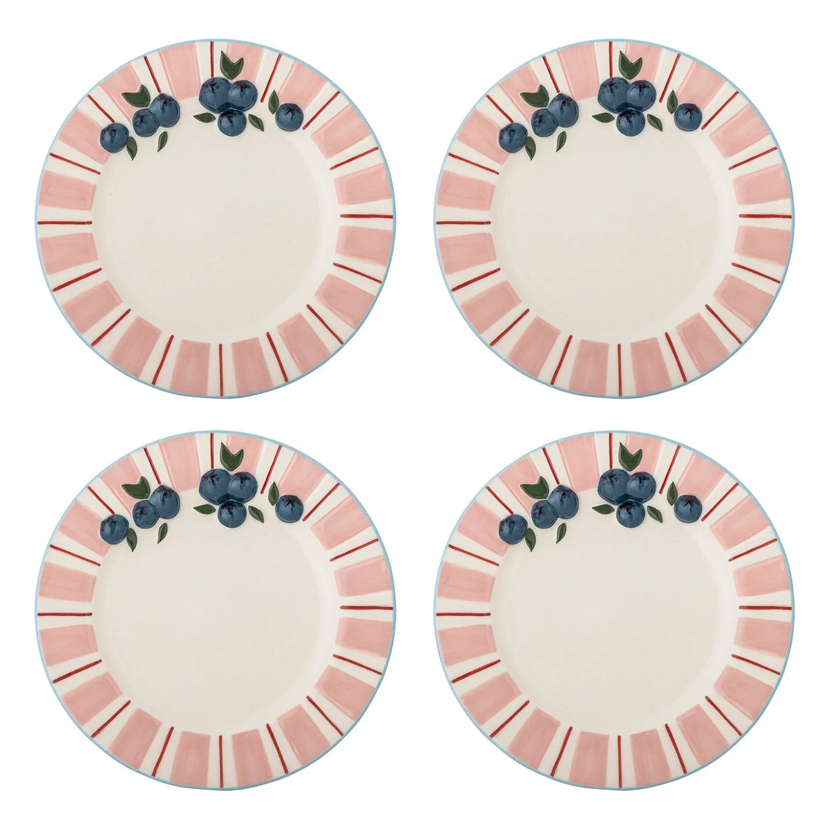 Bloomingville - Sweet Serving Plates - Set of 4 | Pink