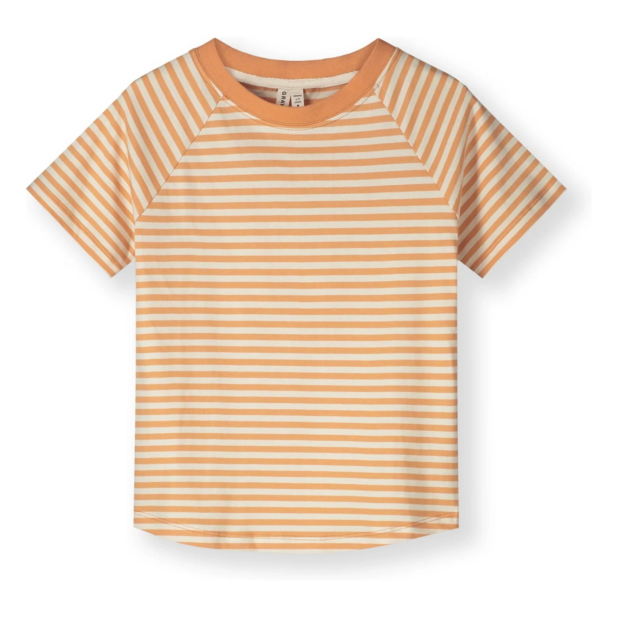 Gray Label - Striped Organic Cotton T-Shirt | Apricot