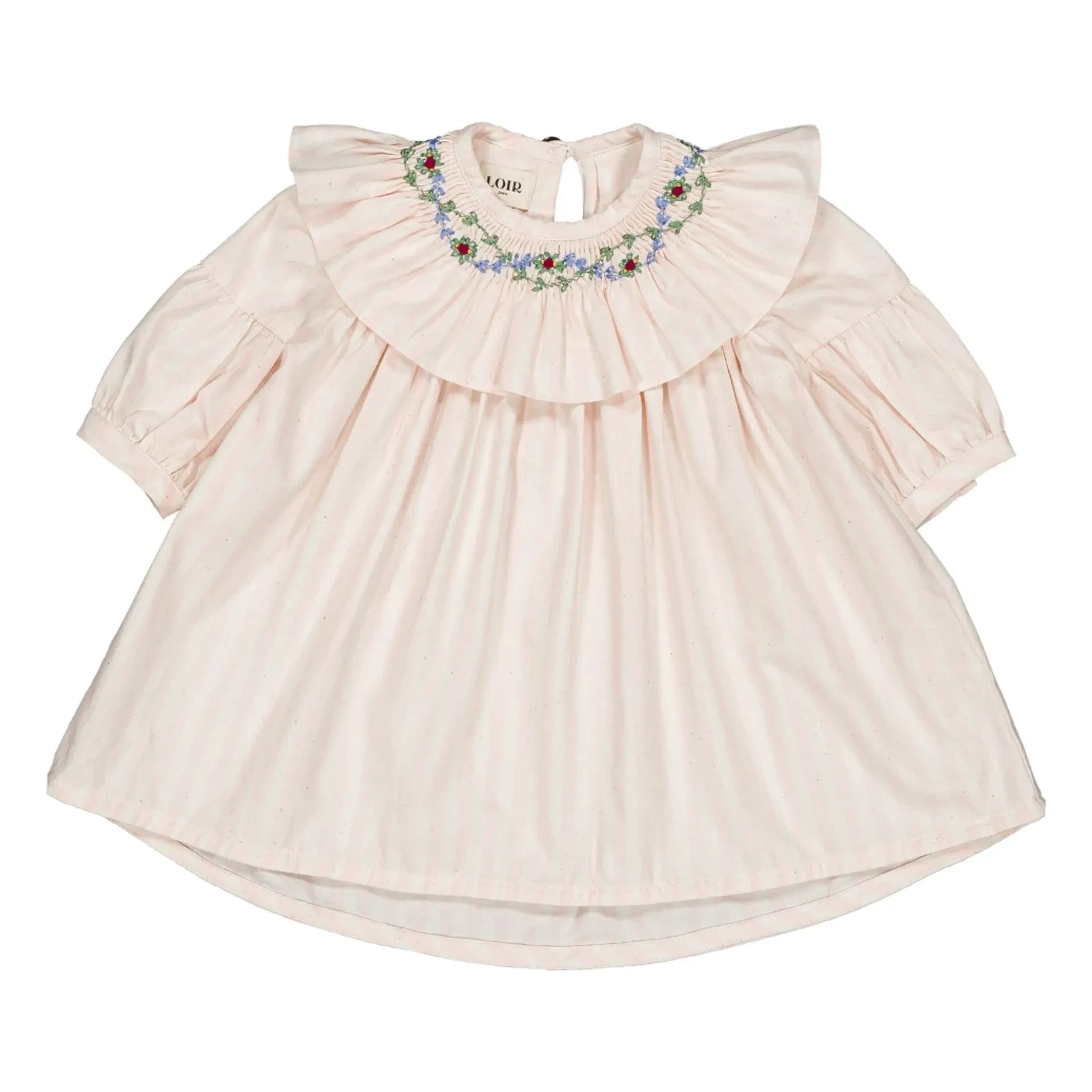 Loir - Bianca Striped Floral Dress | Pink