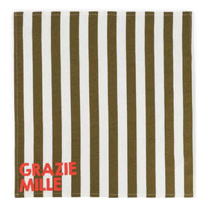 Rose in April - Josephine Grazie Mille Napkins - 2-Pack | Khaki