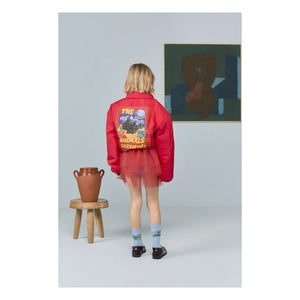 The Animals Observatory - Crocodile Padded Coat Recycled Fibers | Red