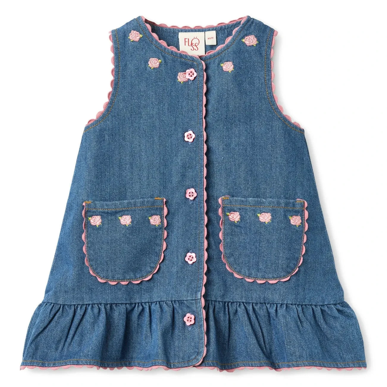 Flöss - Monique Denim Elbise | Mavi