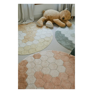 Lorena Canals - Honeycomb Round Rug | Pink