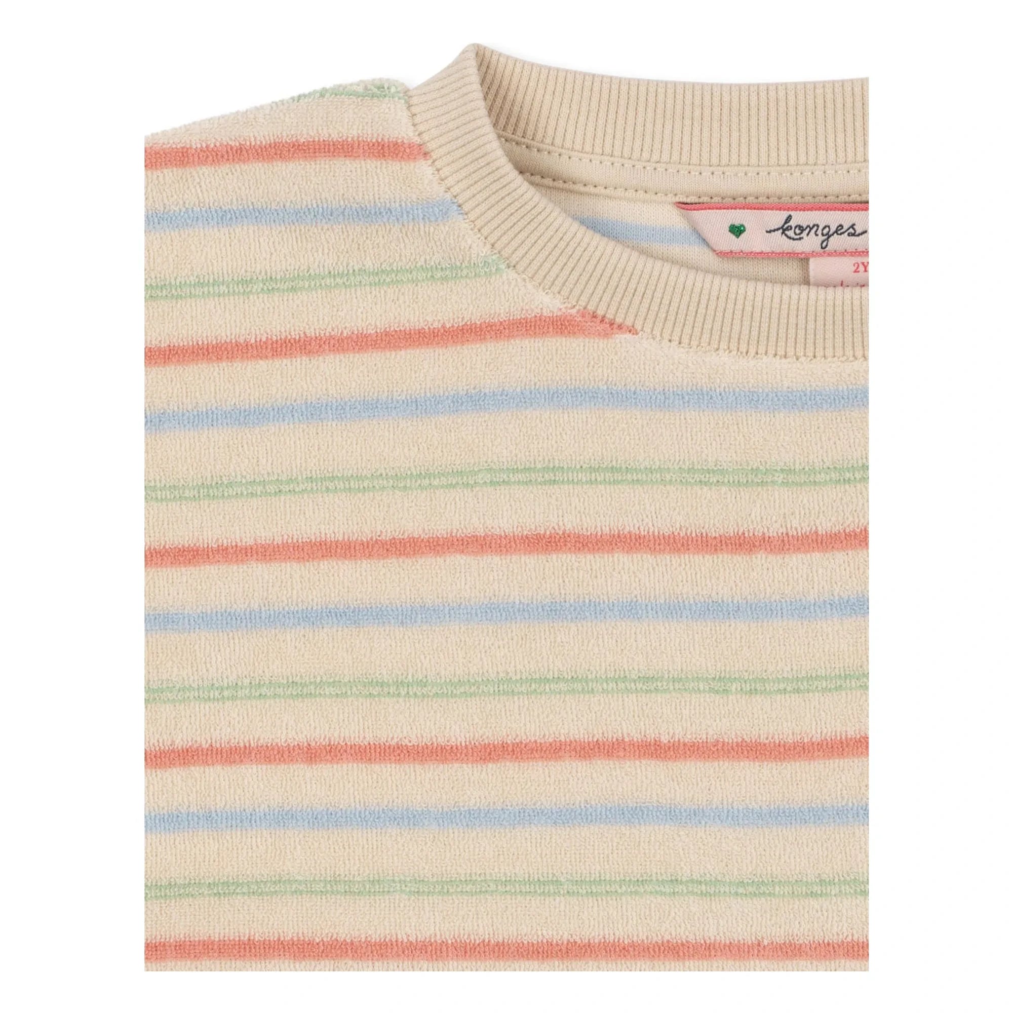 Konges Sløjd - Itty Striped Ribbed Sweatshirt Organic Cotton | Ecru