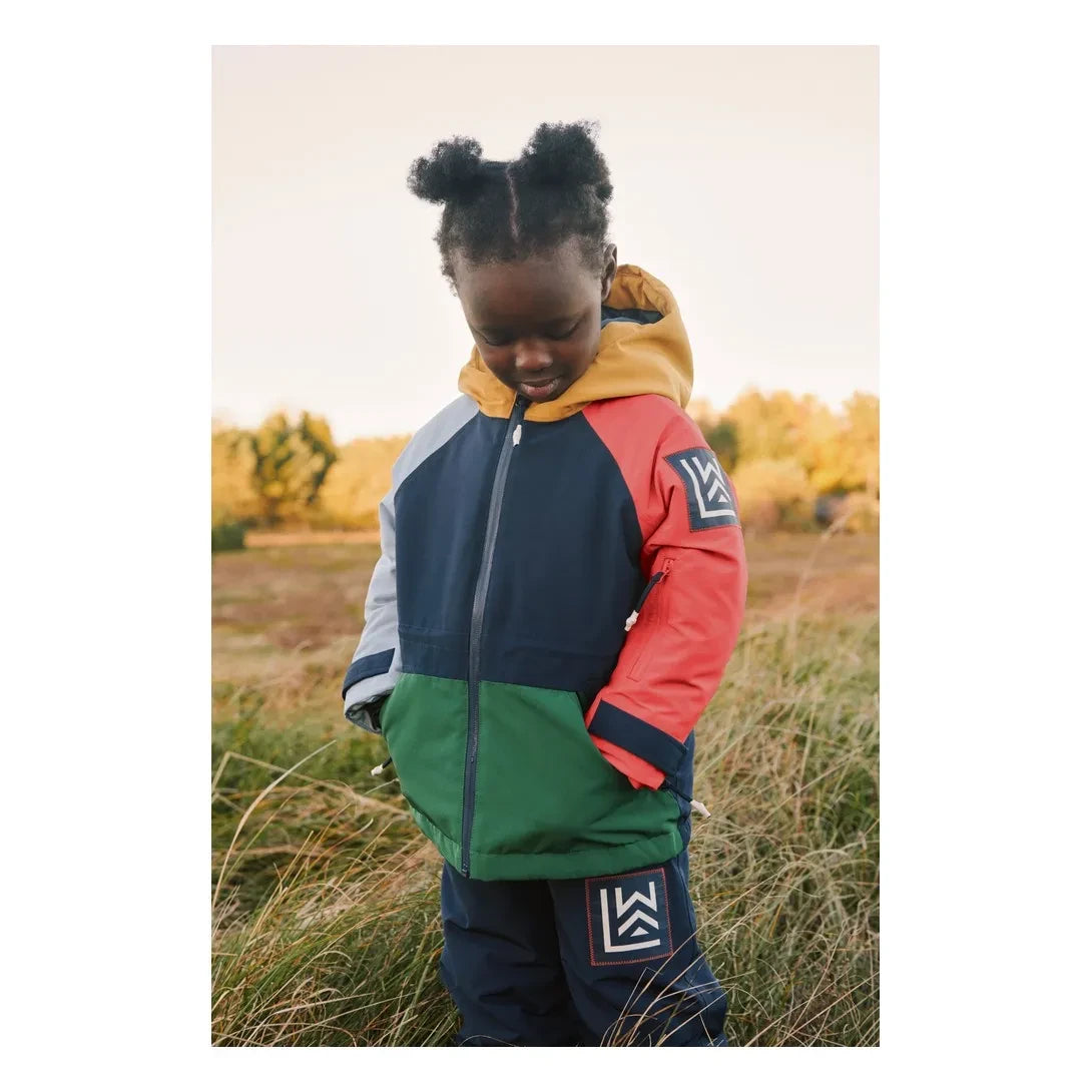 Liewood - Kalle Colorblock Ski Jacket Made from Recycled Fibers | Navy