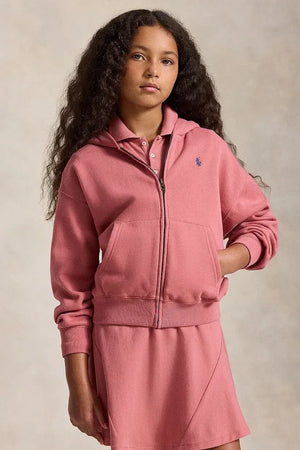 Polo Ralph Lauren çocuklar için pamuklu fermuarlı kapüşonlu sweatshirt