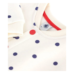 Petit Bateau - Molton Noktalı Ceket | Ecru