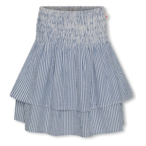 AO76 - Delphine Striped Ruffled Skirt | Blue