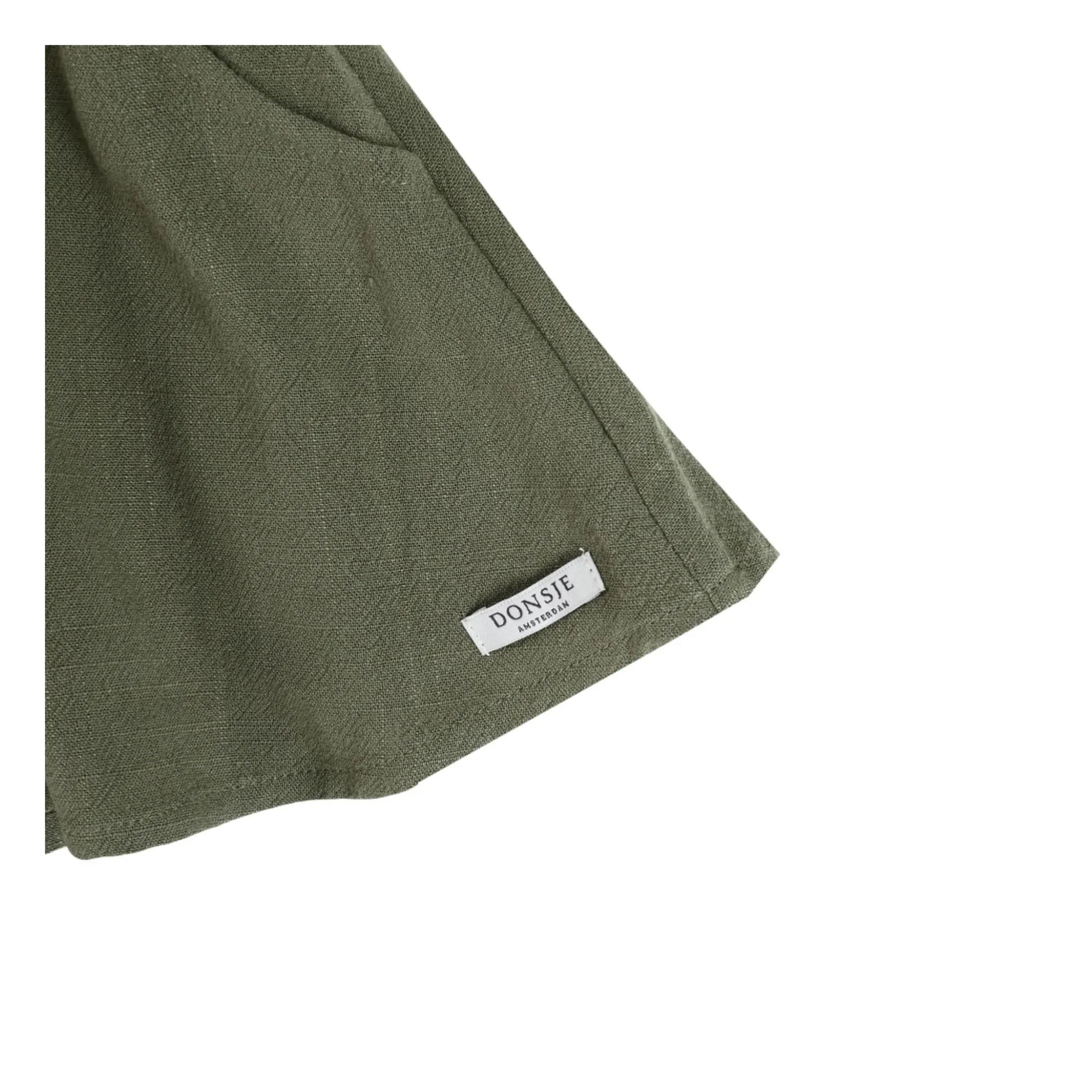 Donsje - Mazena Linen Shorts | Dark Khaki