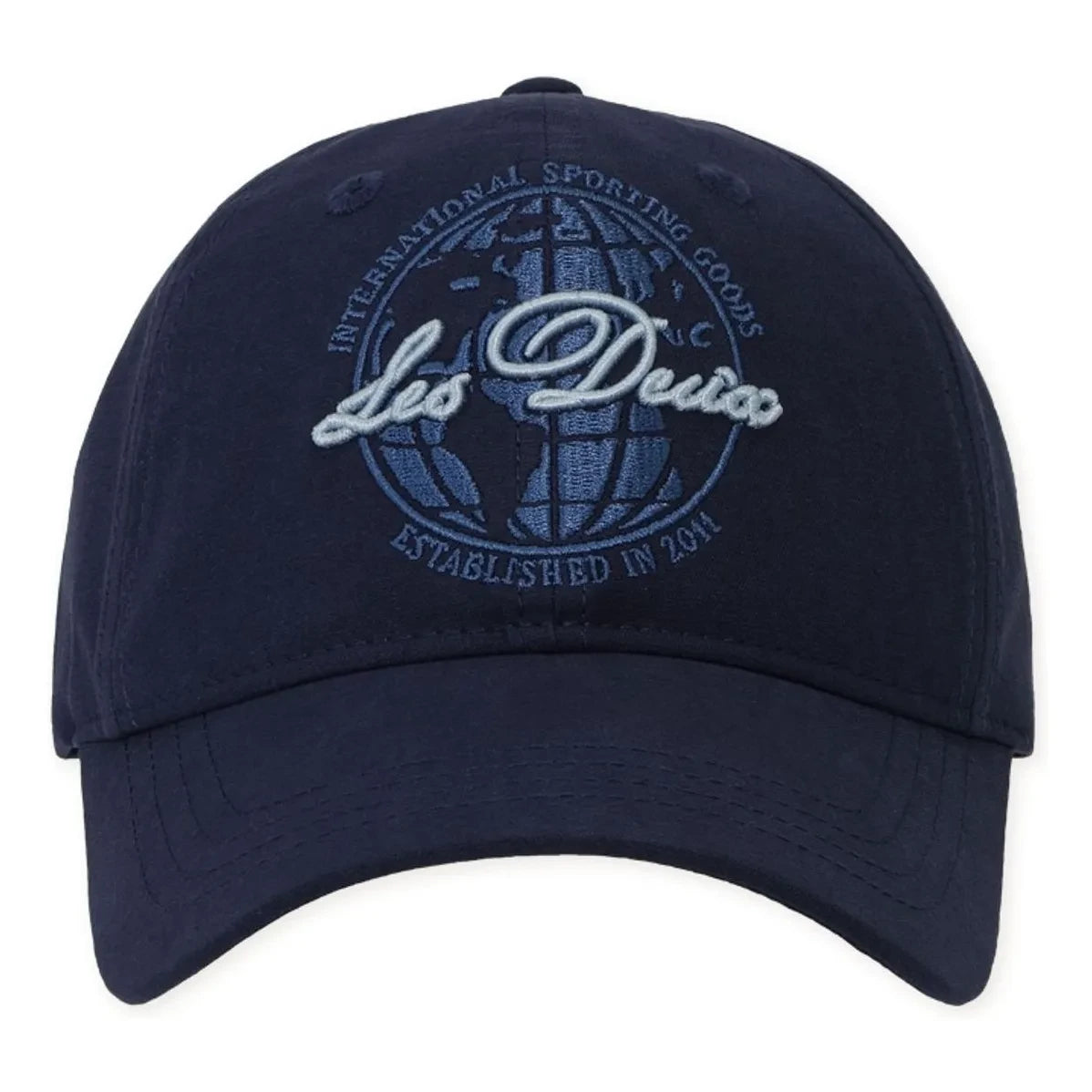 Les Deux - Globe Logo hat | Midnight blue