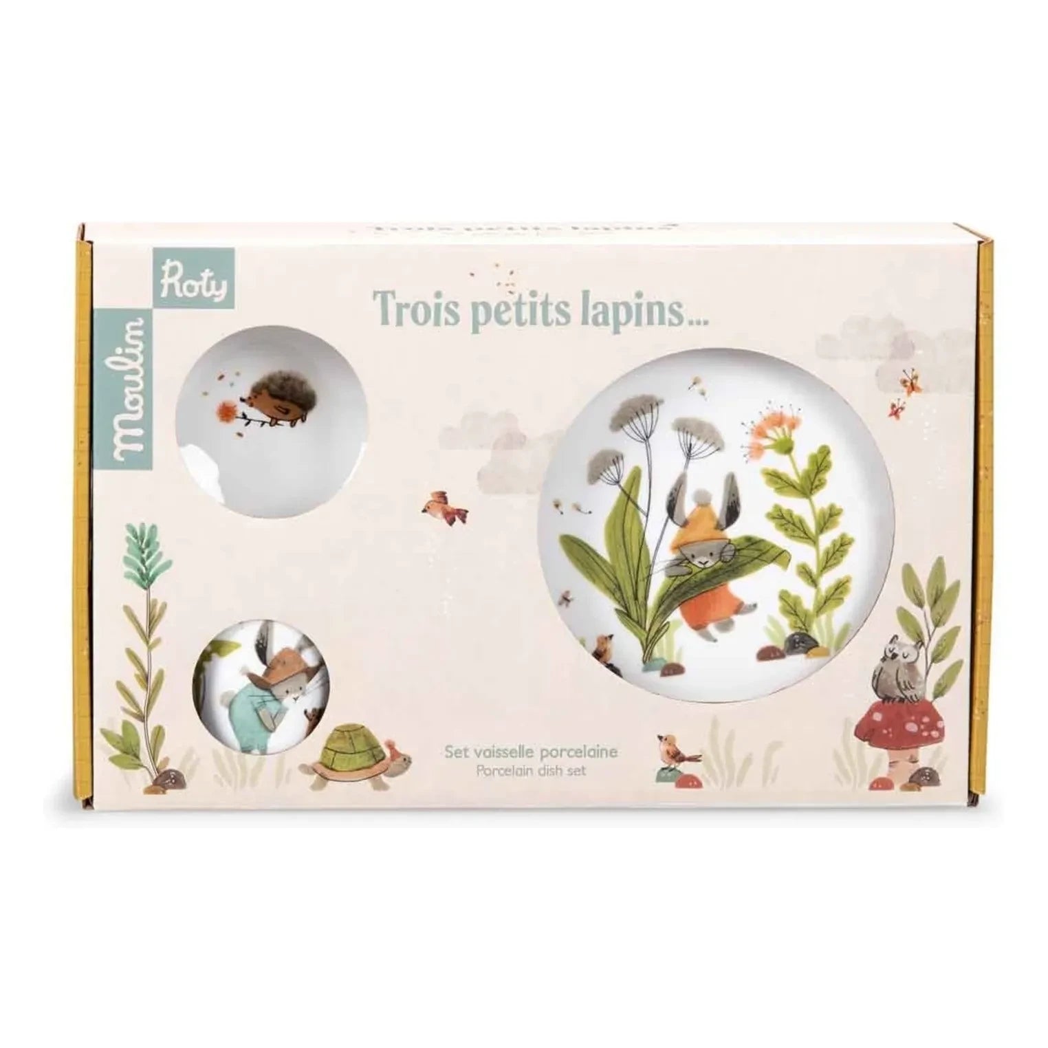 Moulin Roty - Trois petits lapins Porcelain Tableware Set