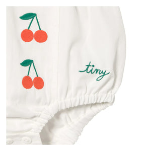 Tinycottons - Cherry Twill Jumpsuit | White