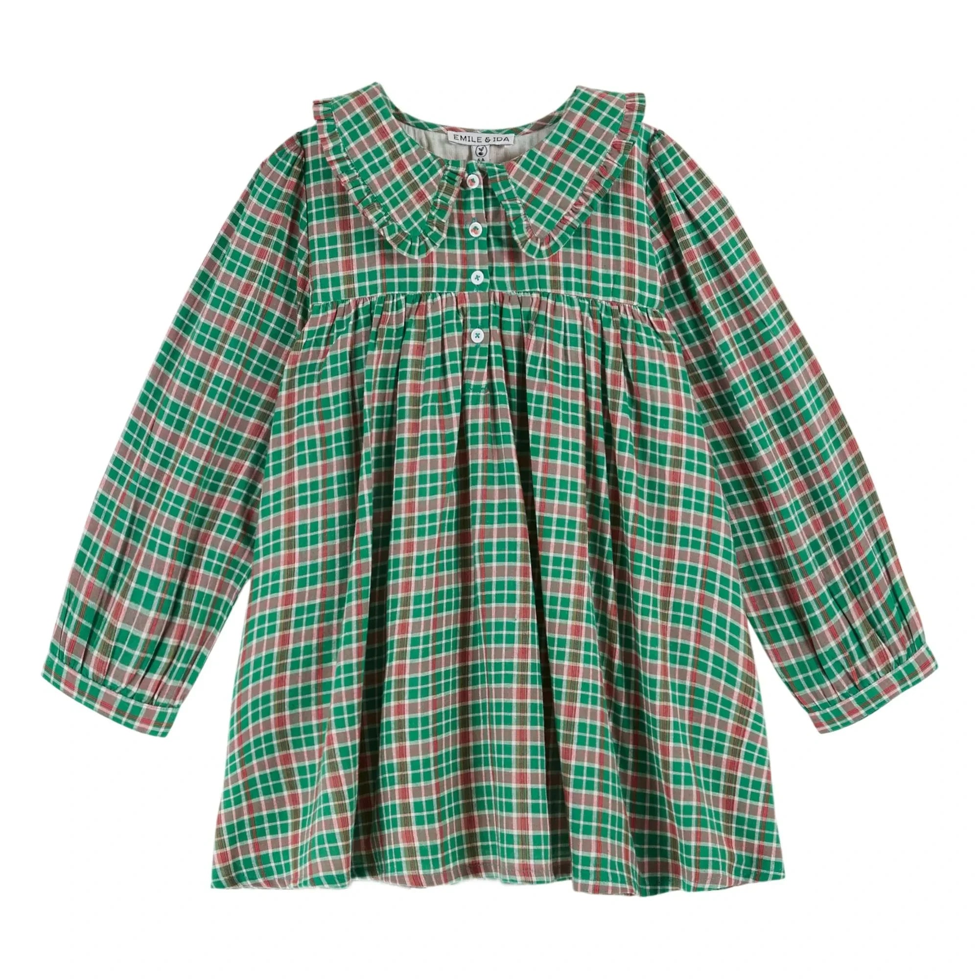 Emile et Ida - Carreaux Dress | Green