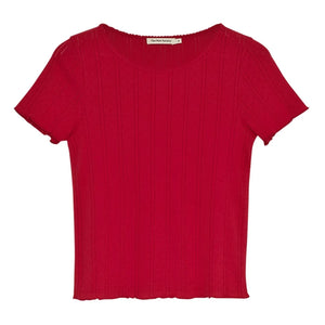 the new society - Romero Cotton T-Shirt | Red