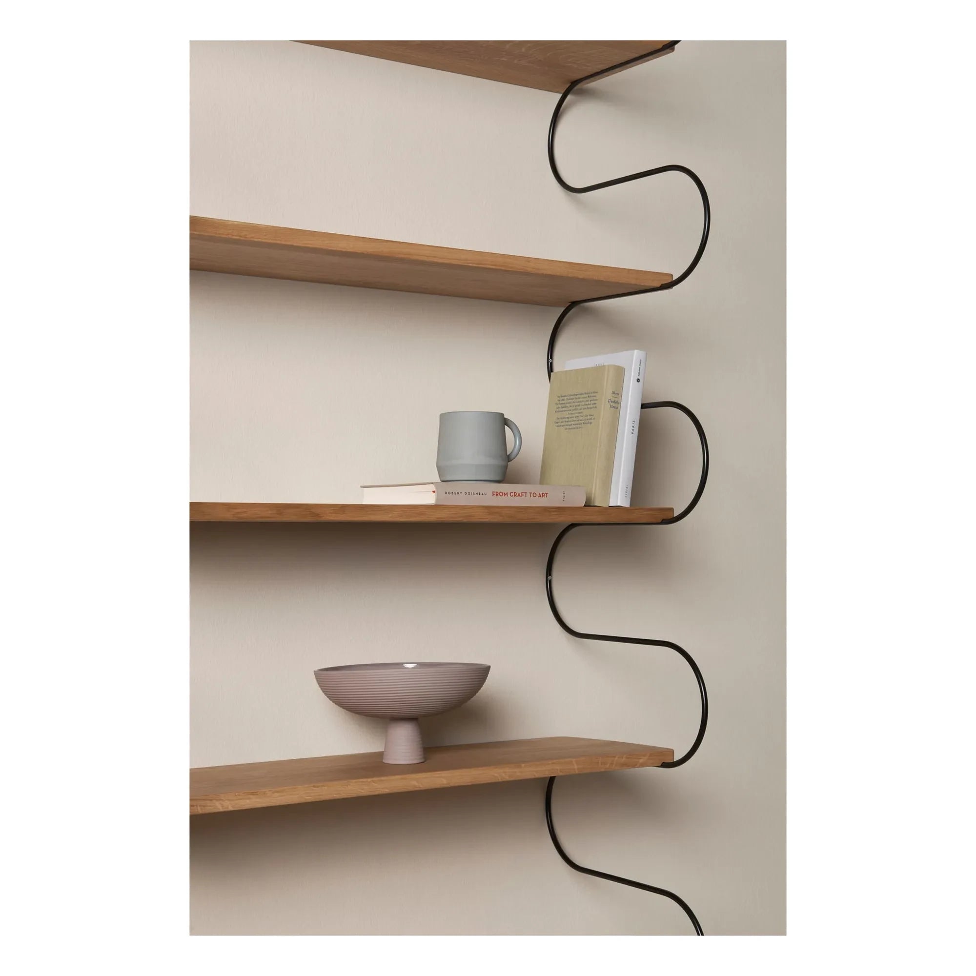 Schneid Studio - Onda Oak Wood Shelf | Black